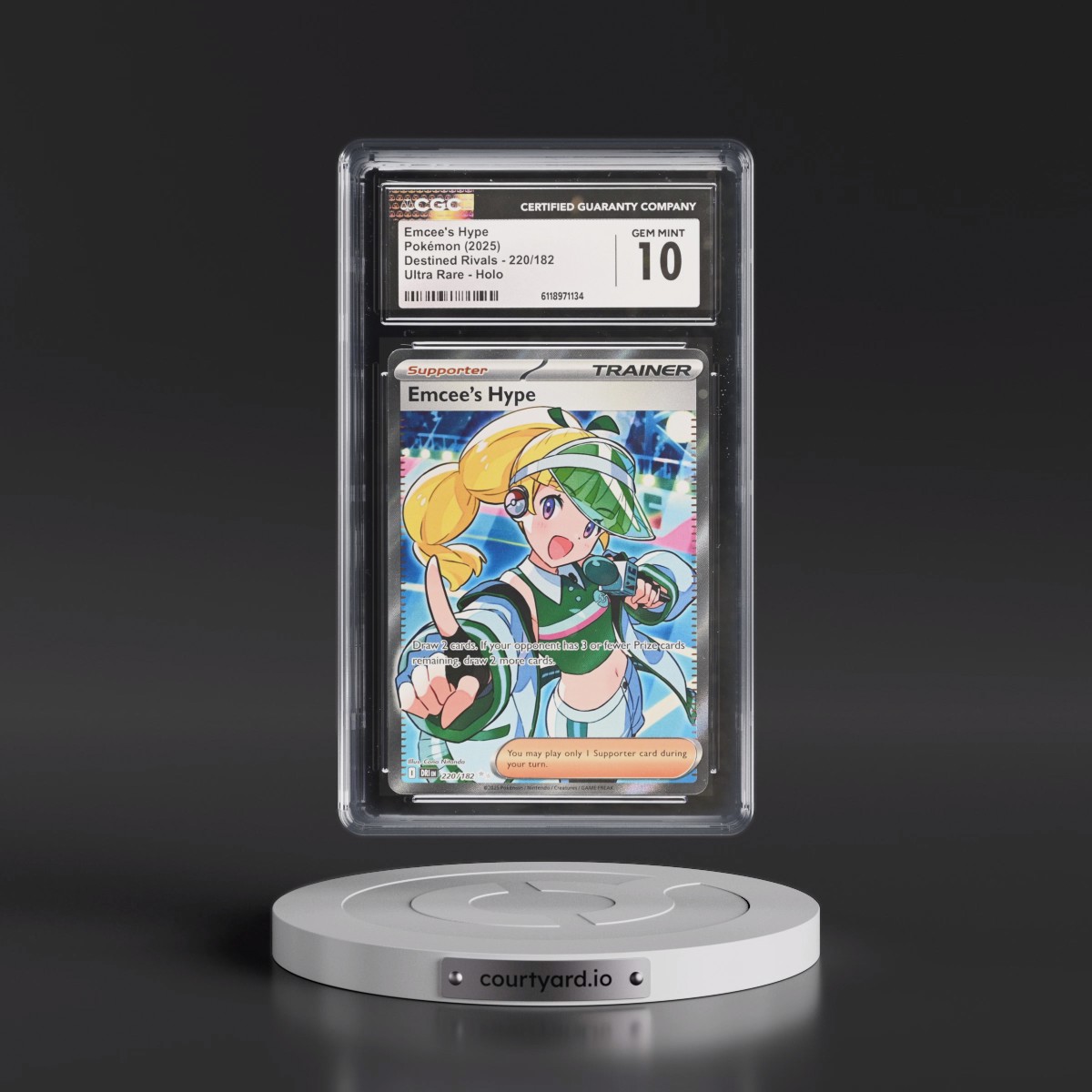 2025 Destined Rivals - DRI EN #220/182 Emcee's Hype - Ultra Rare Holo (CGC 10 GEM MINT)