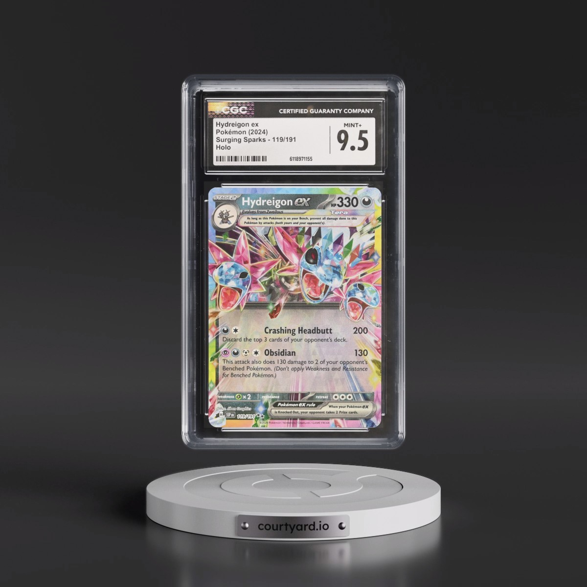 2024 Surging Sparks - SSP EN #119/191 Hydreigon ex - Holo (CGC 9.5 MINT+)