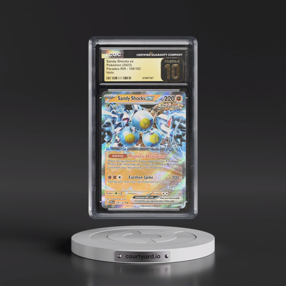 2023 Paradox Rift - PAR EN #108/182 Sandy Shocks ex - Holo (CGC 10 PRISTINE)