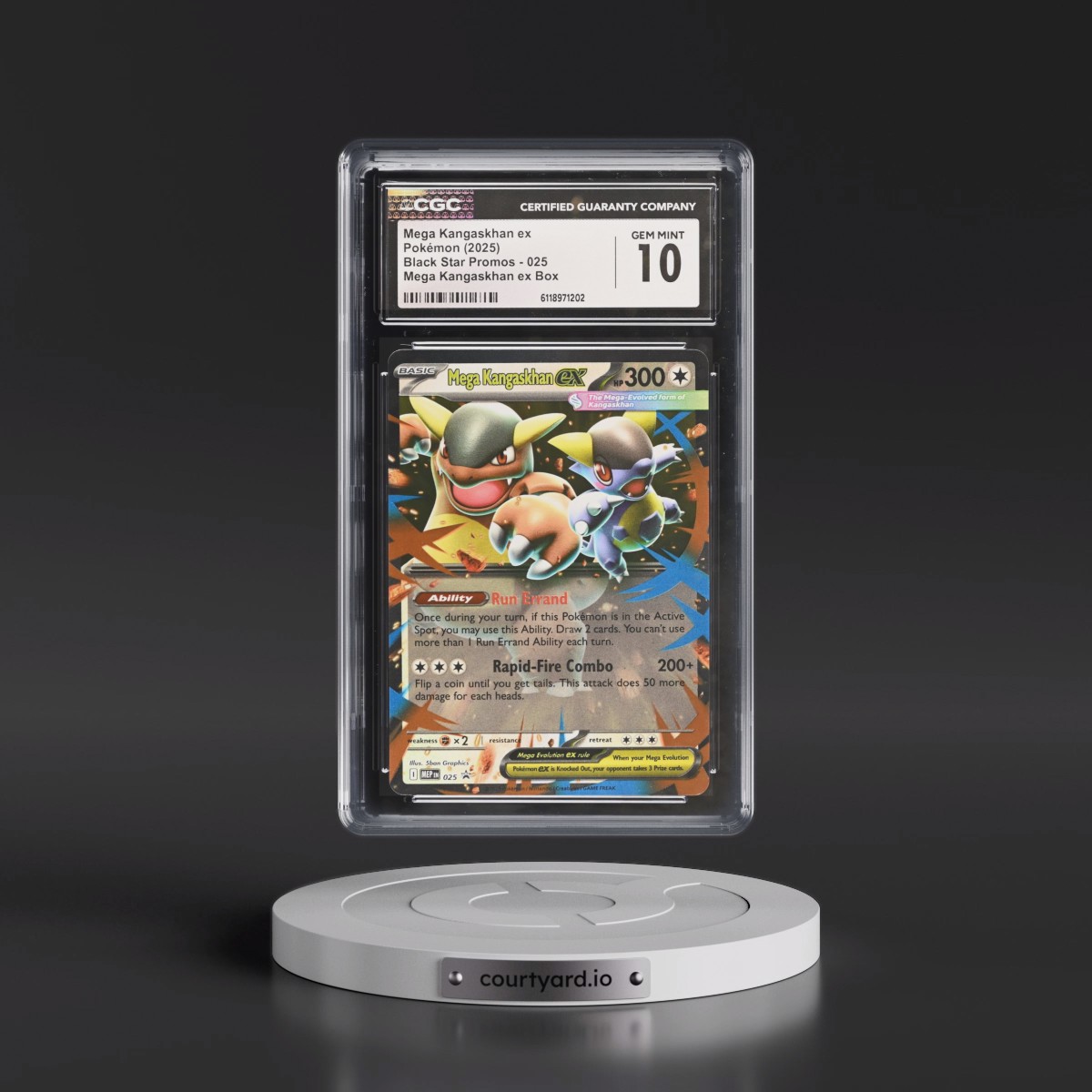 2025 Black Star Promos - Mega Evolution MEP EN #025 Mega Kangaskhan ex - Mega Kangaskhan ex Box (Holo) (CGC 10 GEM MINT)