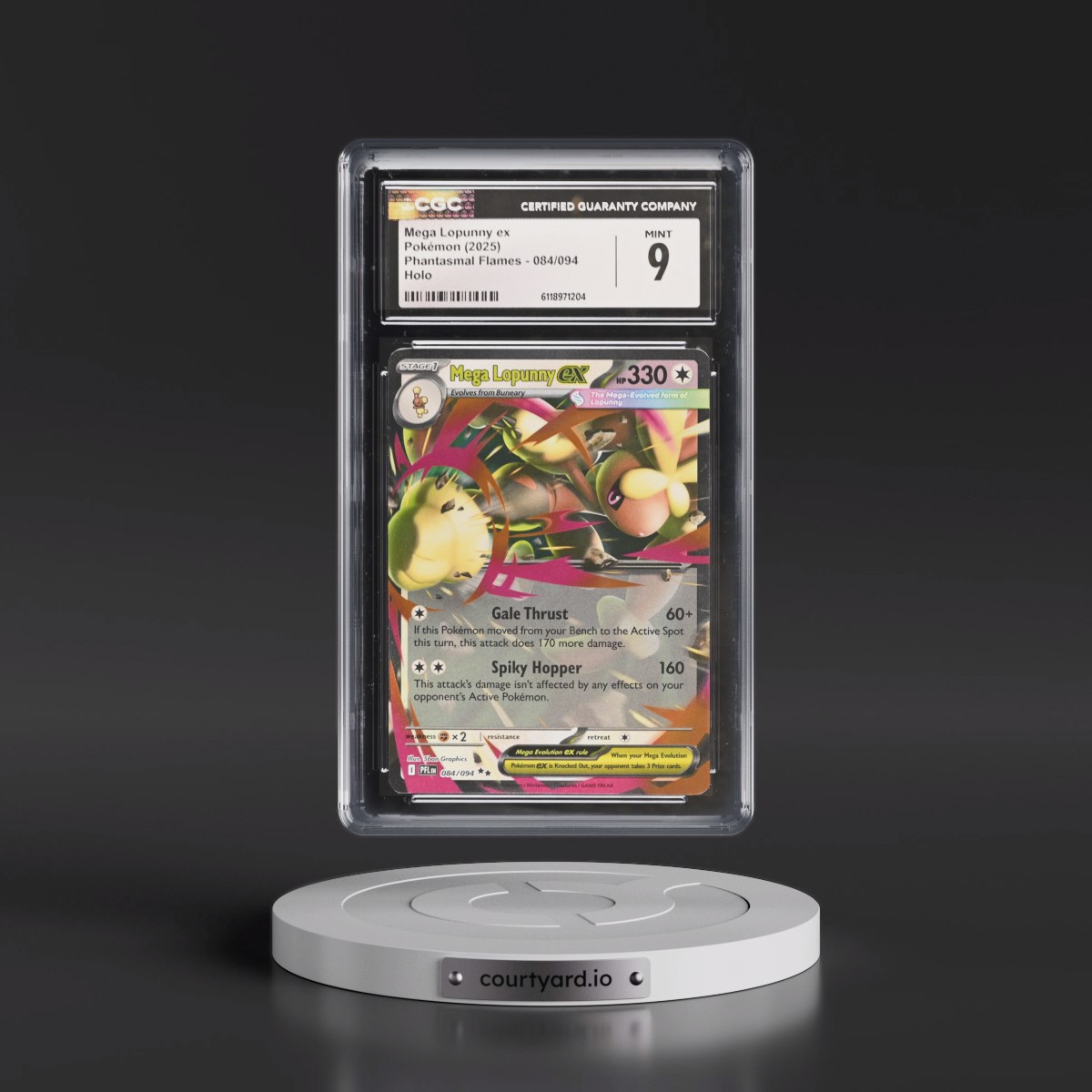 2025 Phantasmal Flames - PFL EN #084/094 Mega Lopunny ex - Holo (CGC 9 MINT)