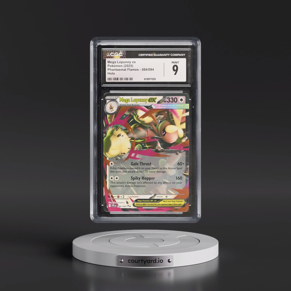 2025 Phantasmal Flames - PFL EN #084/094 Mega Lopunny ex - Holo (CGC 9 MINT)