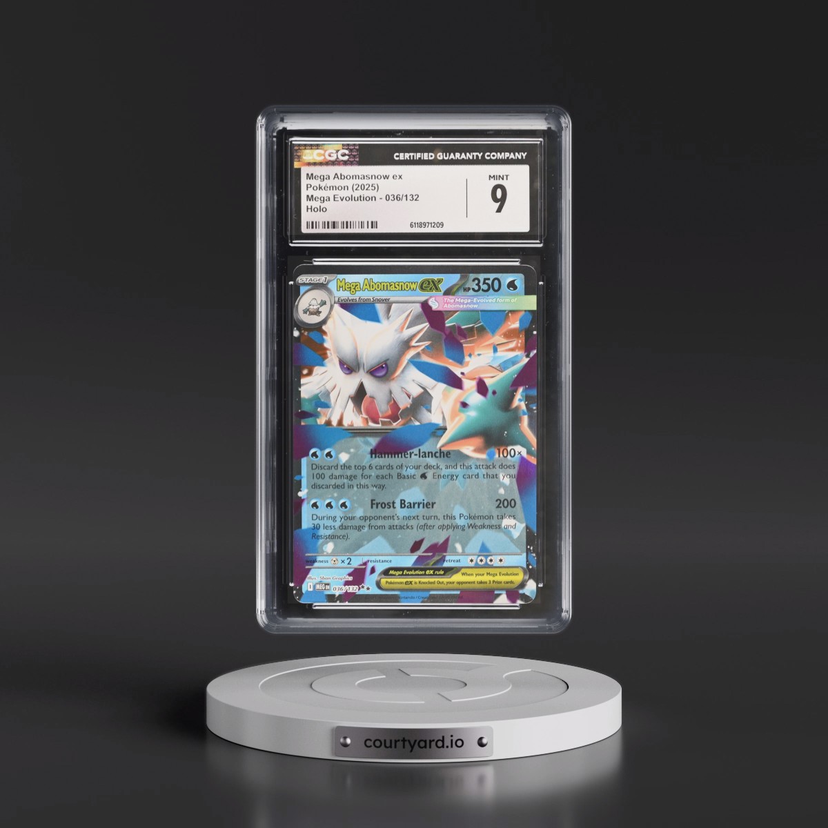 2025 Mega Evolution - MEG EN #036/132 Mega Abomasnow ex - Holo (CGC 9 MINT)