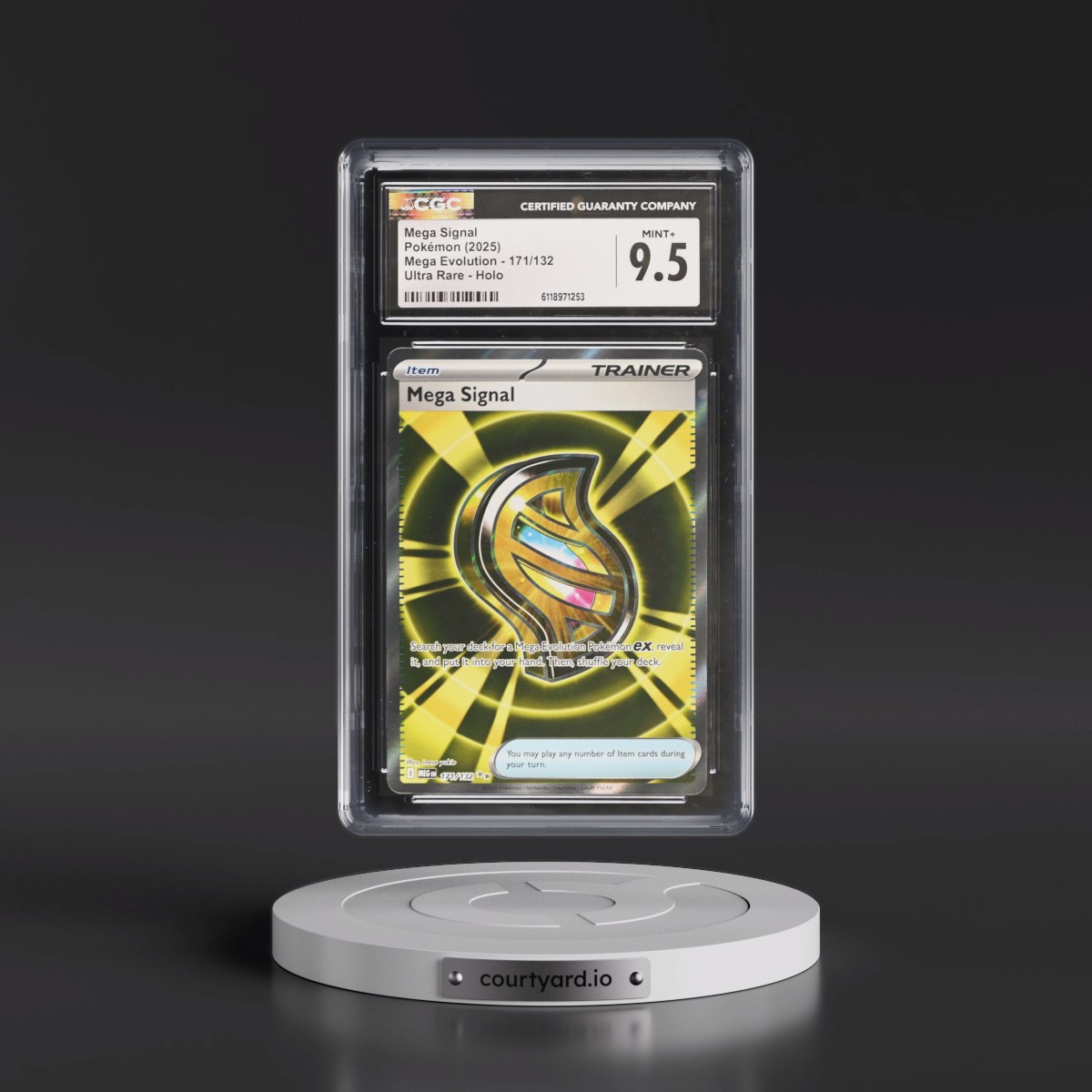 2025 Mega Evolution - MEG EN #171/132 Mega Signal - Ultra Rare Holo (CGC 9.5 MINT+)