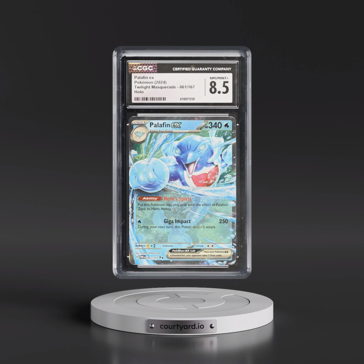 2024 Twilight Masquerade - TWM EN #061/167 Palafin ex - Holo (CGC 8.5 NM-MT+)