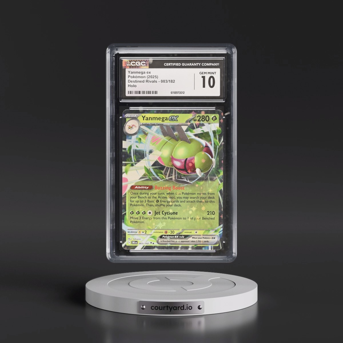 2025 Destined Rivals - DRI EN #003/182 Yanmega ex - Holo (CGC 10 GEM MINT)