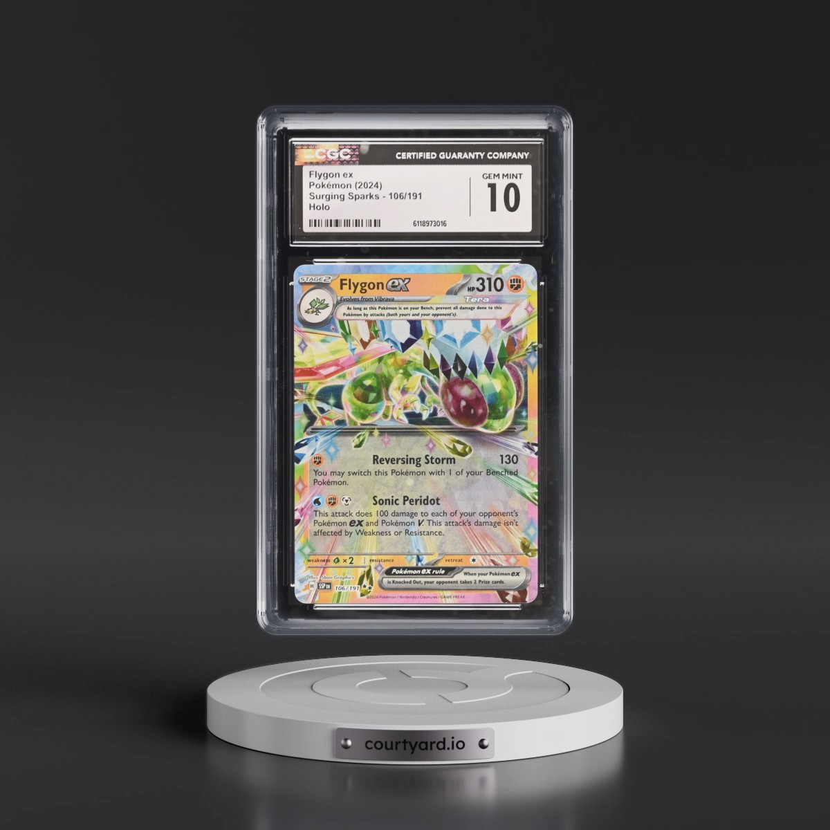 2024 Surging Sparks - SSP EN #106/191 Flygon ex - Holo (CGC 10 GEM MINT)