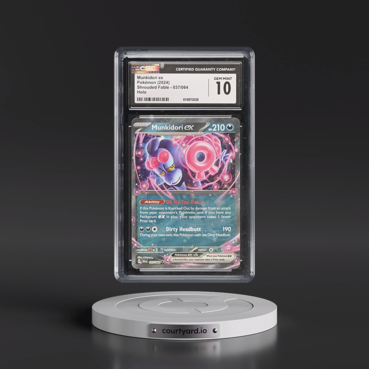 2023 Shrouded Fable - SFA EN #037/064 Munkidori ex - Holo (CGC 10 GEM MINT)