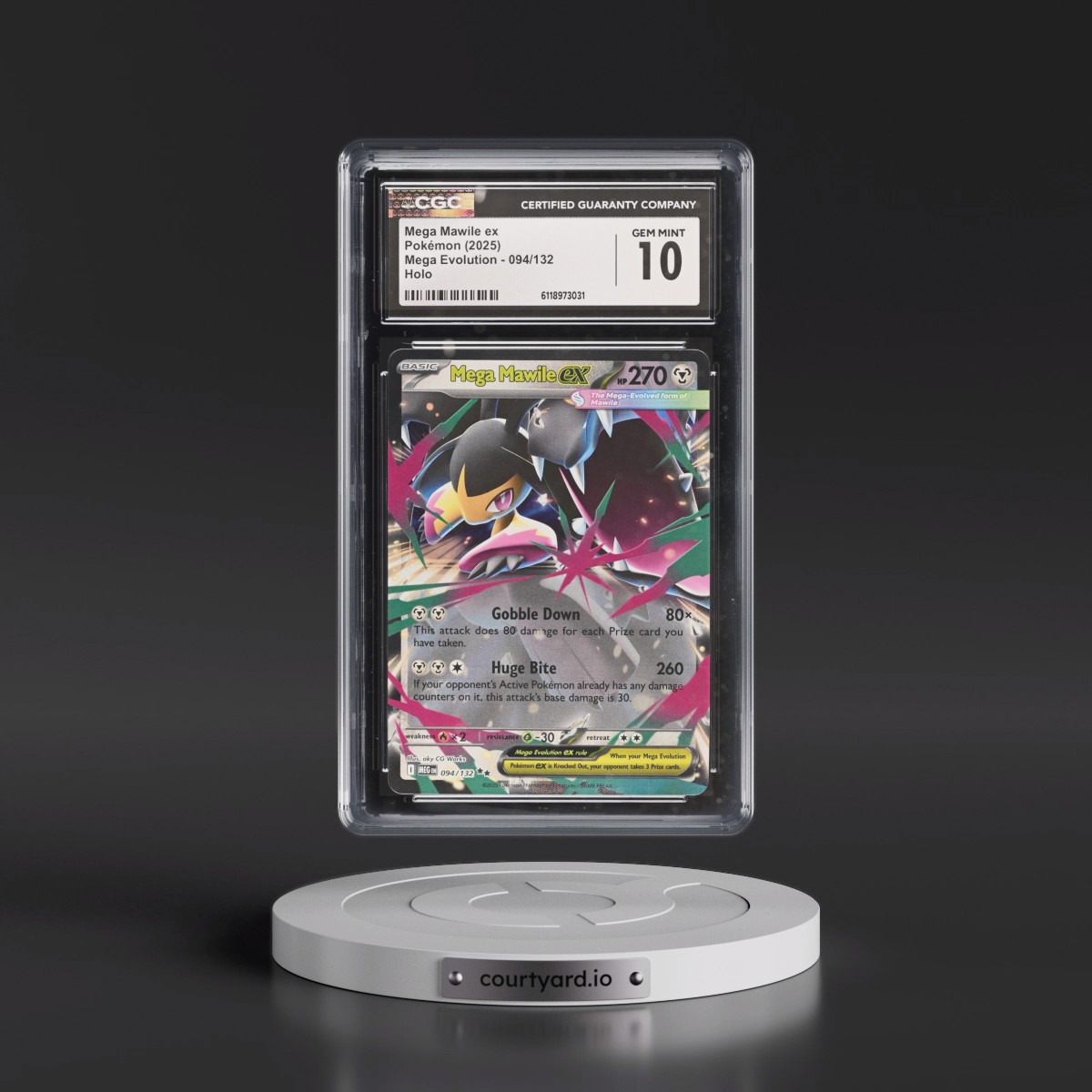 2025 Mega Evolution - MEG EN #094/132 Mega Mawile ex - Holo (CGC 10 GEM MINT)