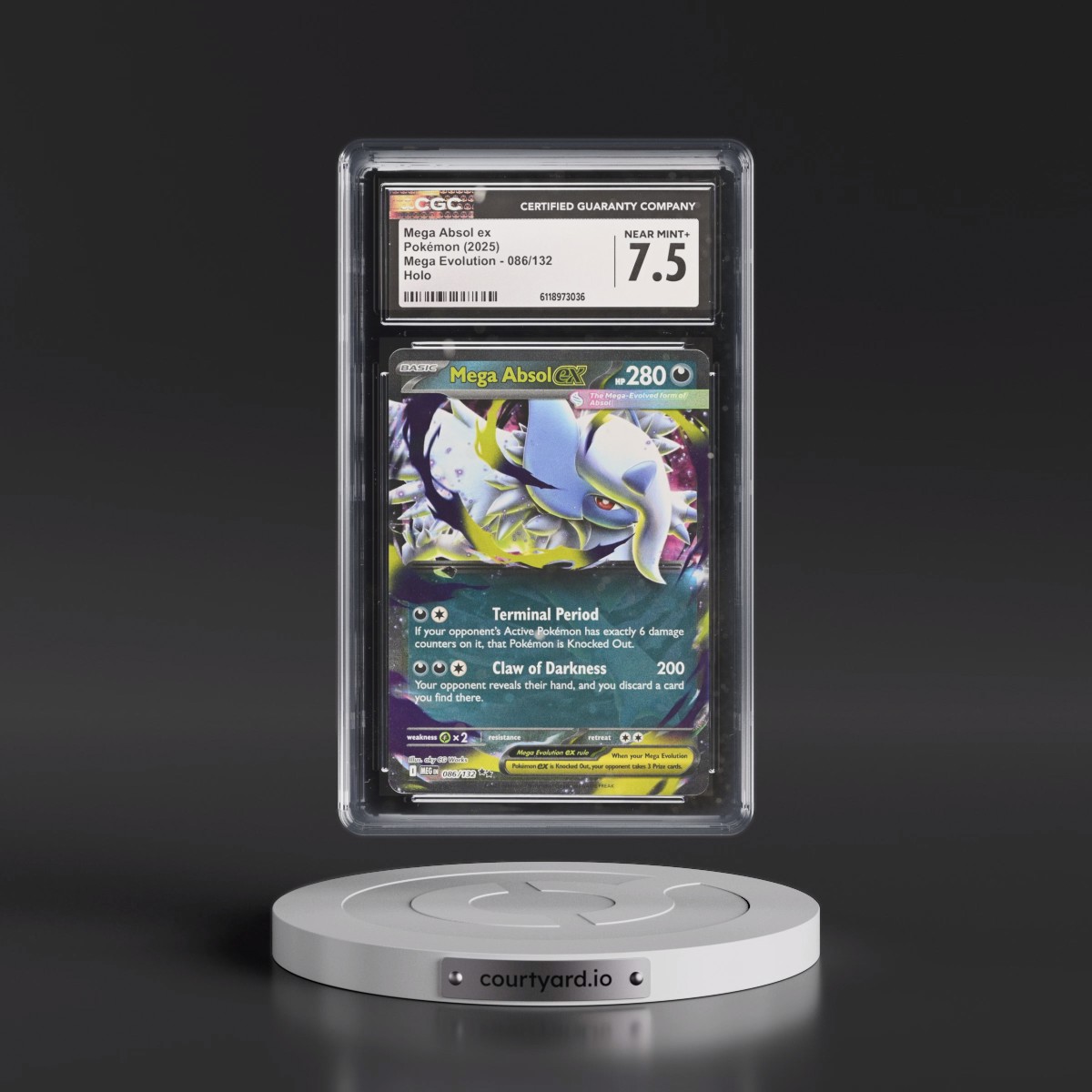 2025 Mega Evolution - MEG EN #086/132 Mega Absol ex - Holo (CGC 7.5 NM+)