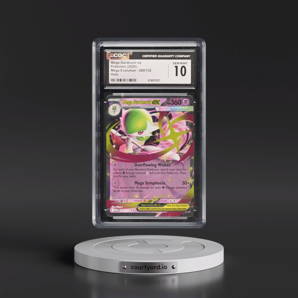 2025 Mega Evolution - MEG EN #060/132 Mega Gardevoir ex - Holo (CGC 10 GEM MINT)