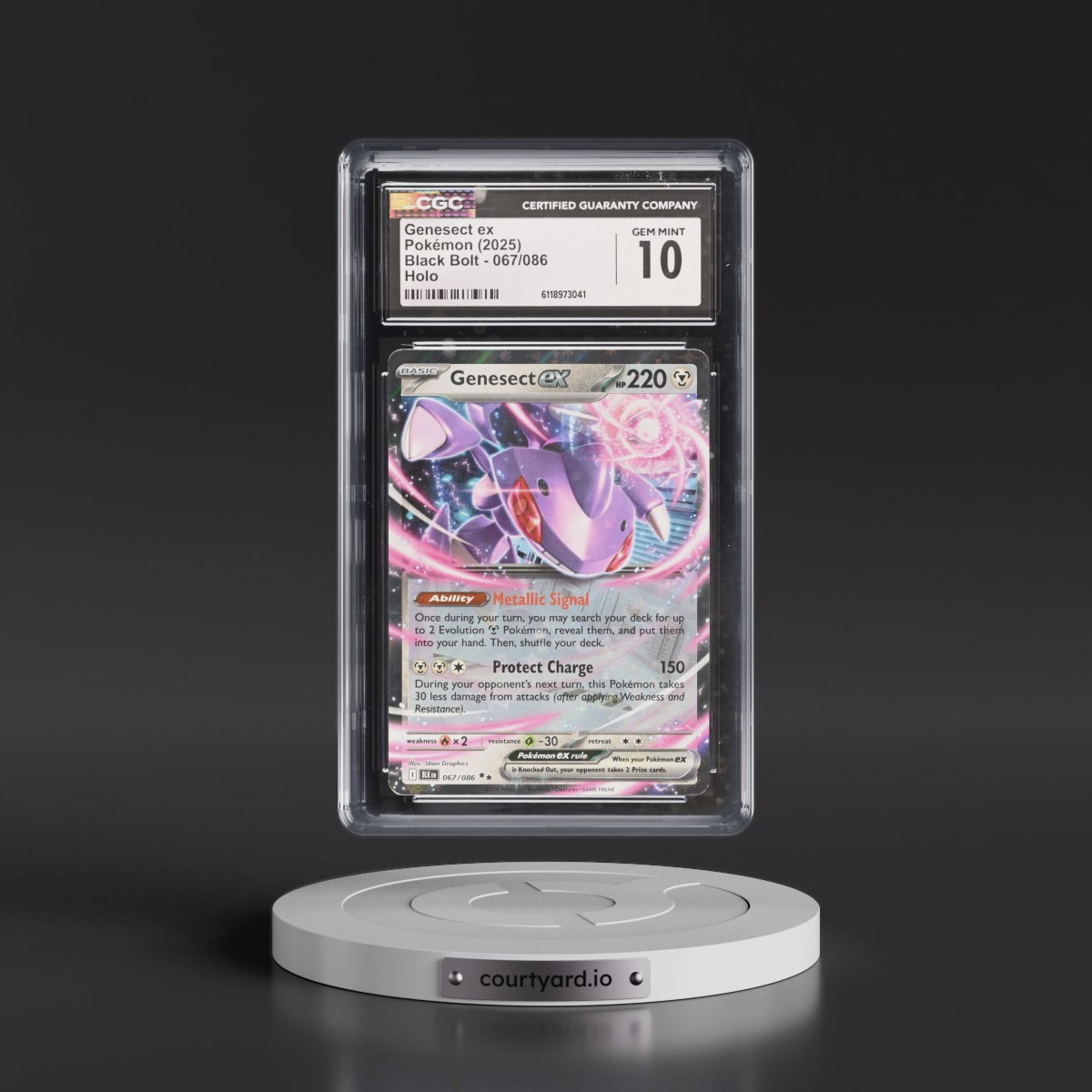 2025 Black Bolt - BLK EN #067/086 Genesect ex - Holo (CGC 10 GEM MINT)