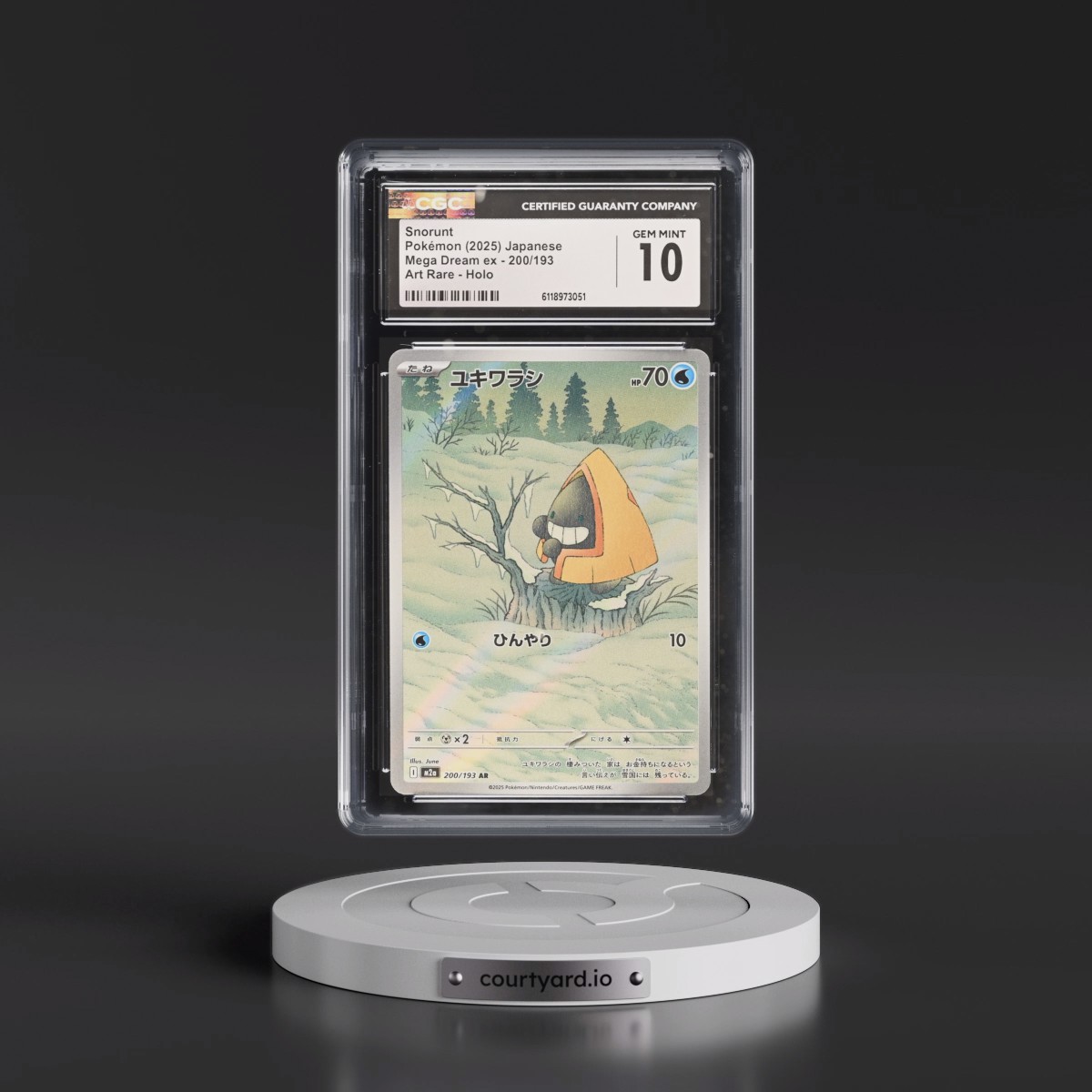 2025 Mega Dream ex - M2a #200/193 Snorunt - Art Rare Holo (CGC 10 GEM MINT)
