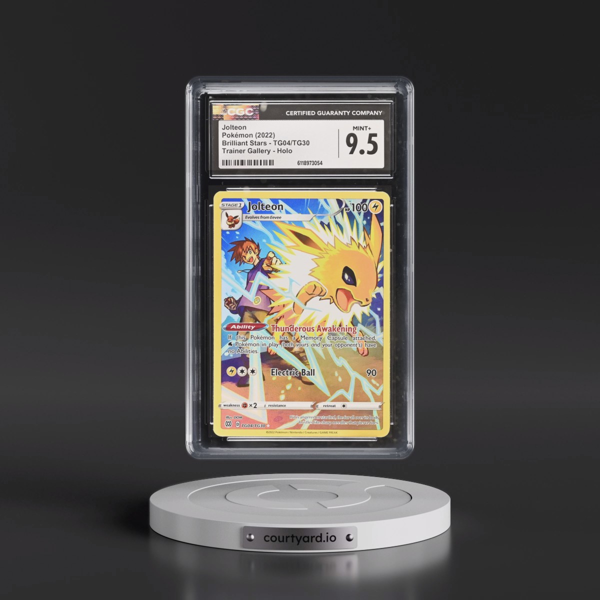 2022 Brilliant Stars #TG04/TG30 Jolteon - Trainer Gallery Holo (CGC 9.5 MINT+)