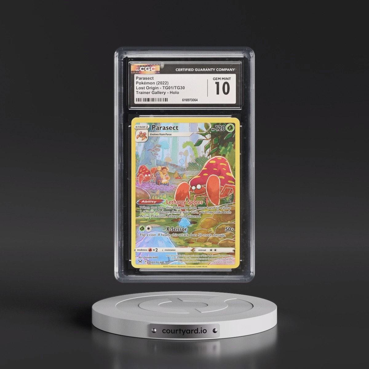 2022 Lost Origin #TG01/TG30 Parasect - Trainer Gallery Holo (CGC 10 GEM MINT)