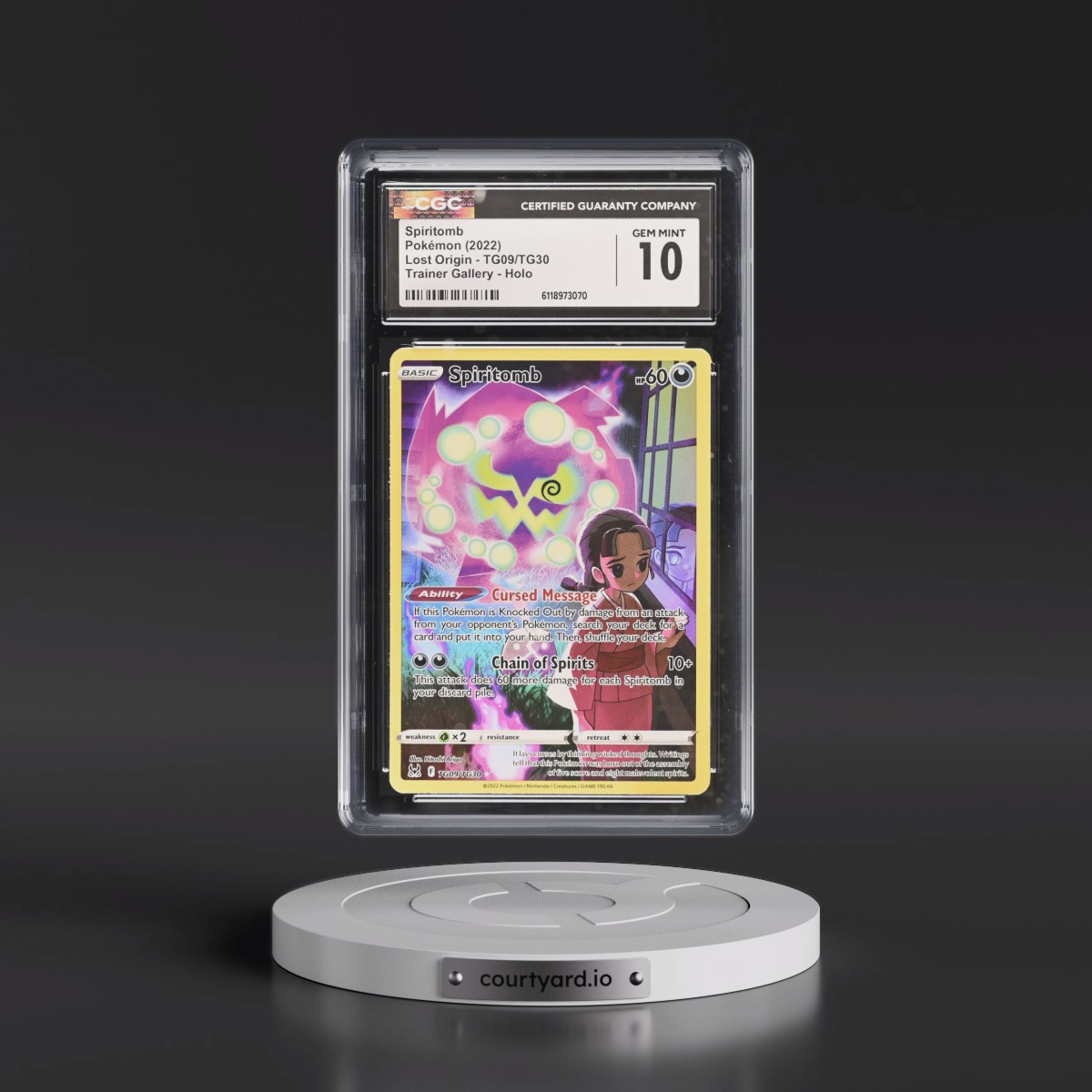 2022 Lost Origin #TG09/TG30 Spiritomb - Trainer Gallery Holo (CGC 10 GEM MINT)