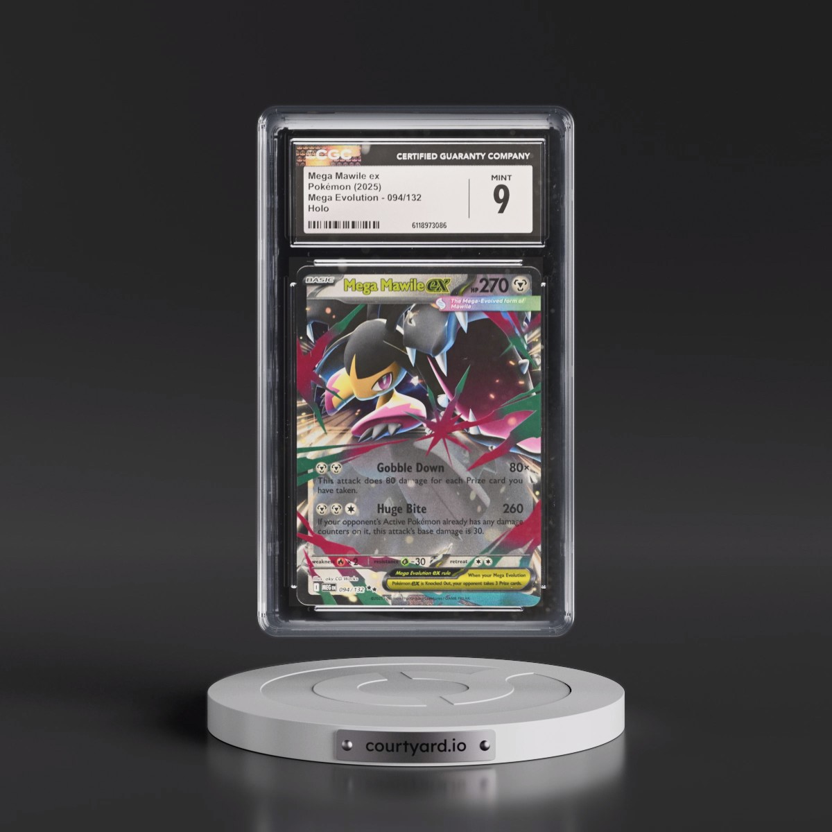 2025 Mega Evolution - MEG EN #094/132 Mega Mawile ex - Holo (CGC 9 MINT)