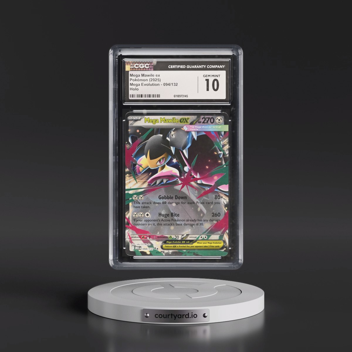 2025 Mega Evolution - MEG EN #094/132 Mega Mawile ex - Holo (CGC 10 GEM MINT)