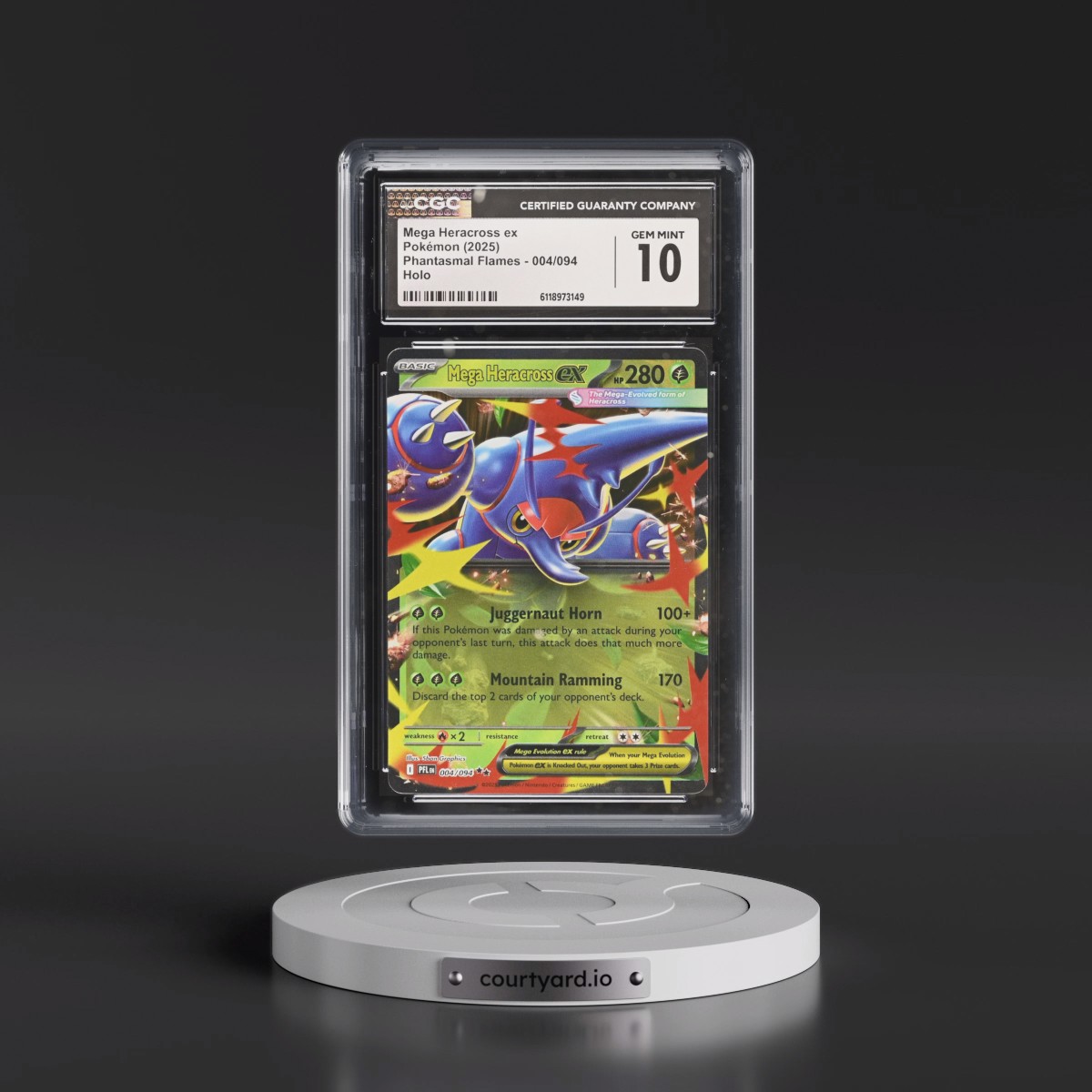 2025 Phantasmal Flames - PFL EN #004/094 Mega Heracross ex - Holo (CGC 10 GEM MINT)