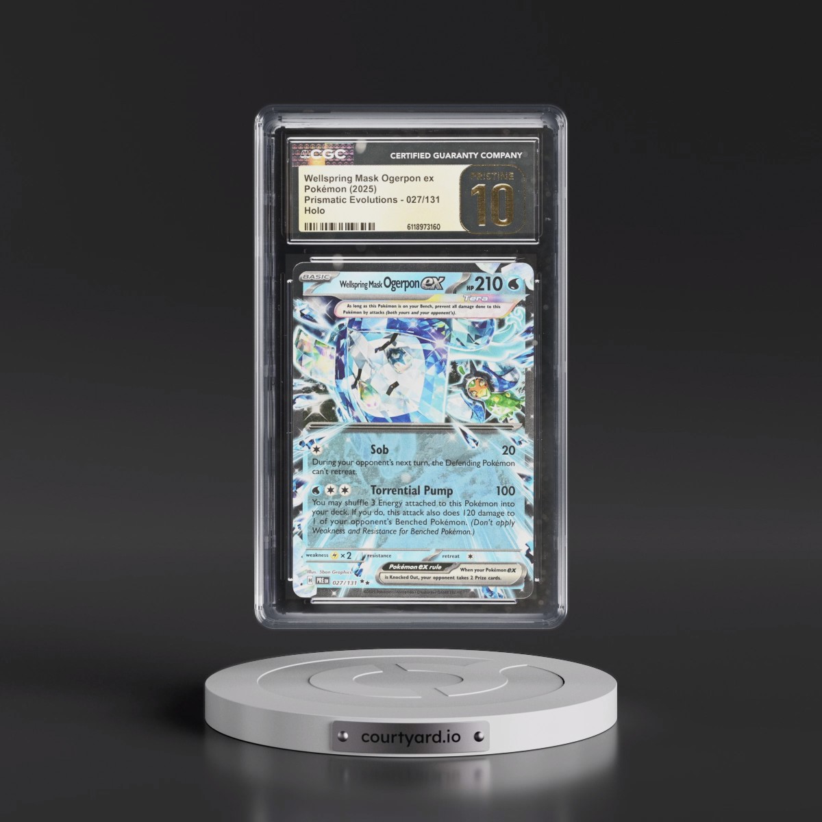 2024 Prismatic Evolutions - PRE EN #027/131 Wellspring Mask Ogerpon ex - Holo (CGC 10 PRISTINE)