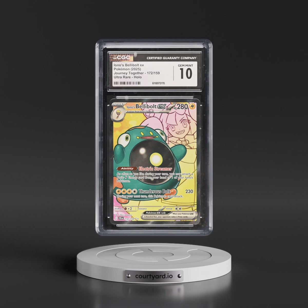 2024 Journey Together - JTG EN #172/159 Iono's Bellibolt ex - Ultra Rare Holo (CGC 10 GEM MINT)
