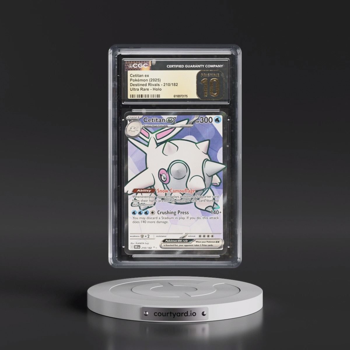 2025 Destined Rivals - DRI EN #210/182 Cetitan ex - Ultra Rare Holo (CGC 10 PRISTINE)