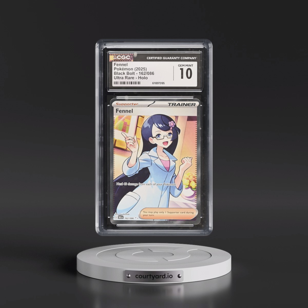2025 Black Bolt - BLK EN #162/086 Fennel - Ultra Rare Holo (CGC 10 GEM MINT)