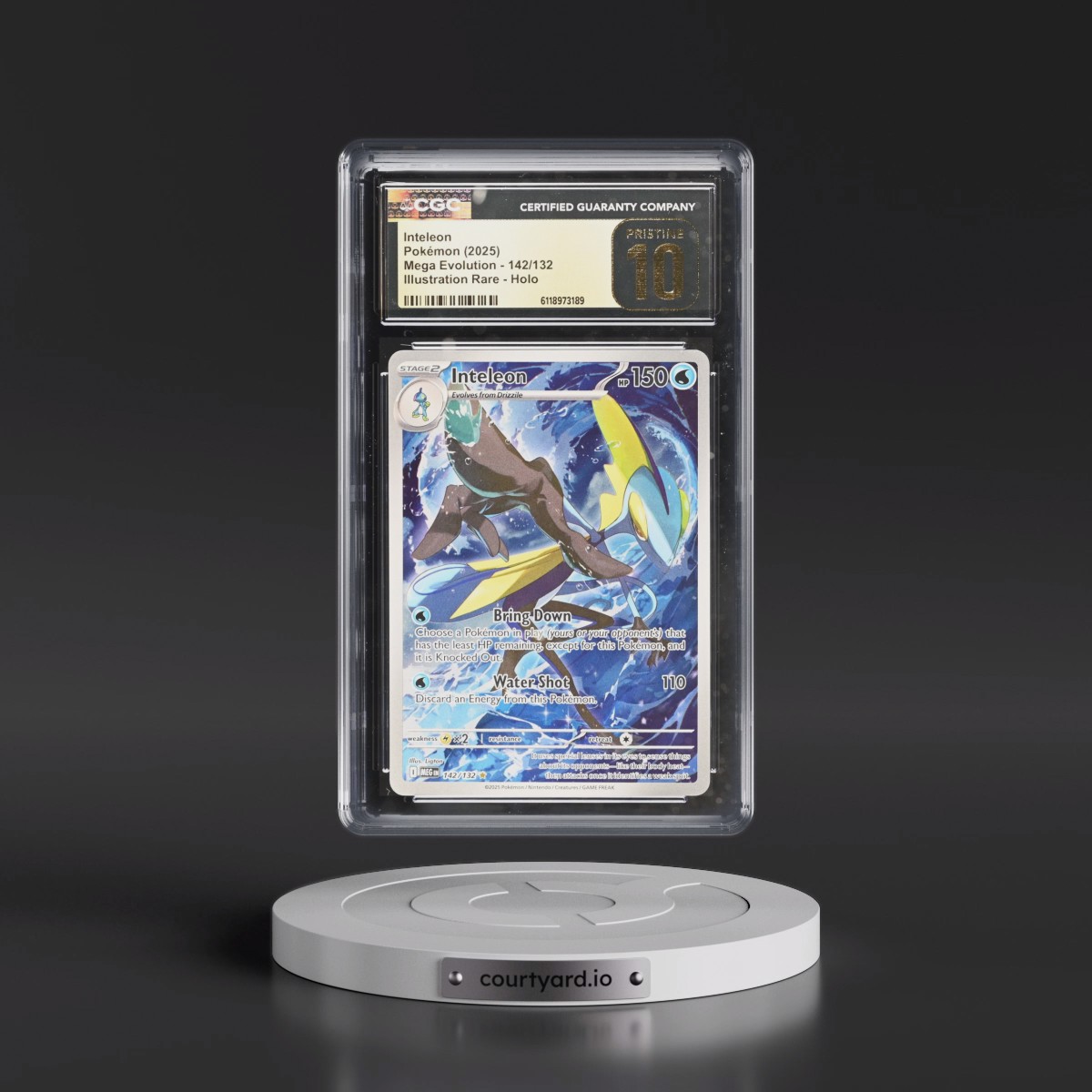 2025 Mega Evolution - MEG EN Inteleon - Illustration Rare Holo #142/132 CGC 10
