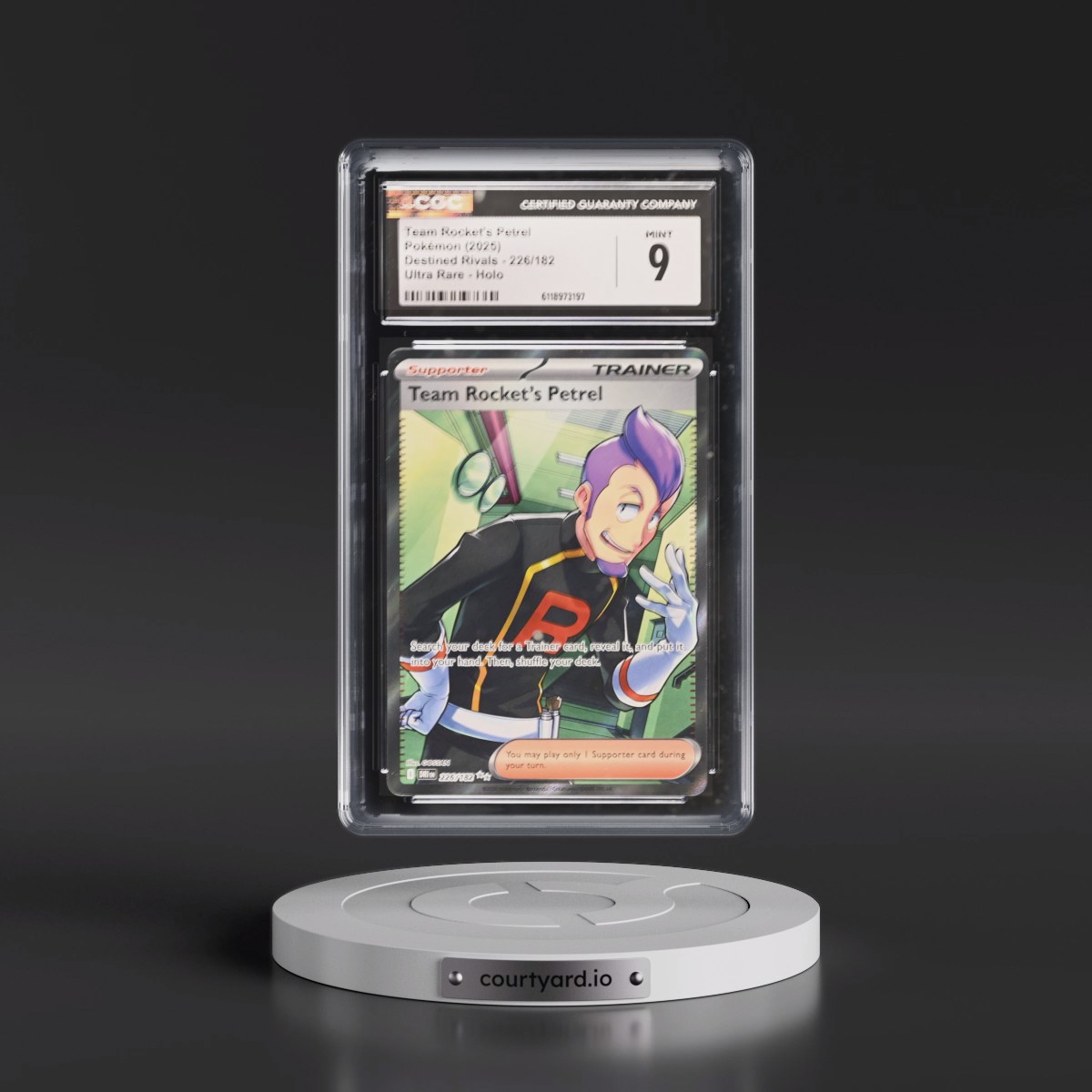 2025 Destined Rivals - DRI EN #226/182 Team Rocket's Petrel - Ultra Rare Holo (CGC 9 MINT)
