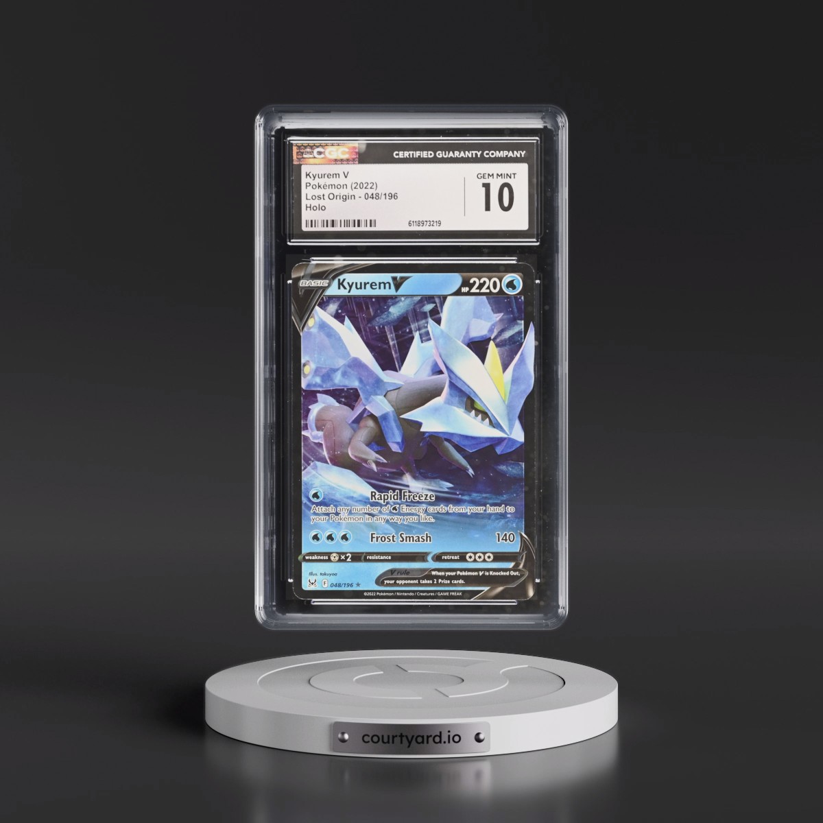 2022 Lost Origin #048/196 Kyurem V - Holo (CGC 10 GEM MINT)
