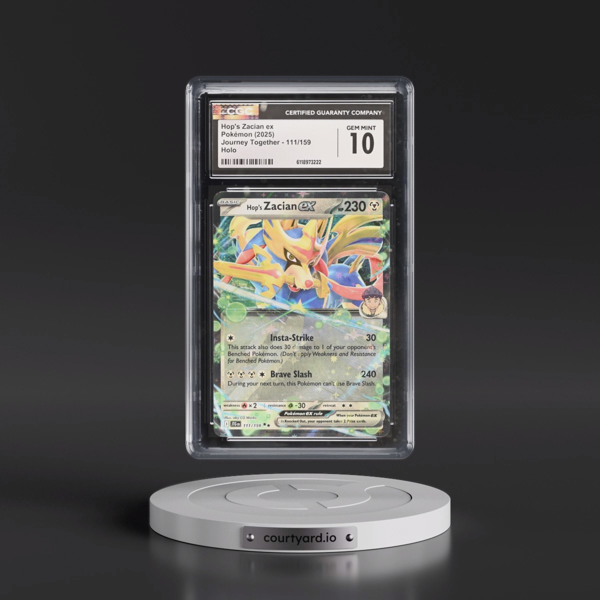 2024 Journey Together - JTG EN #111/159 Hop's Zacian ex - Holo (CGC 10 GEM MINT)