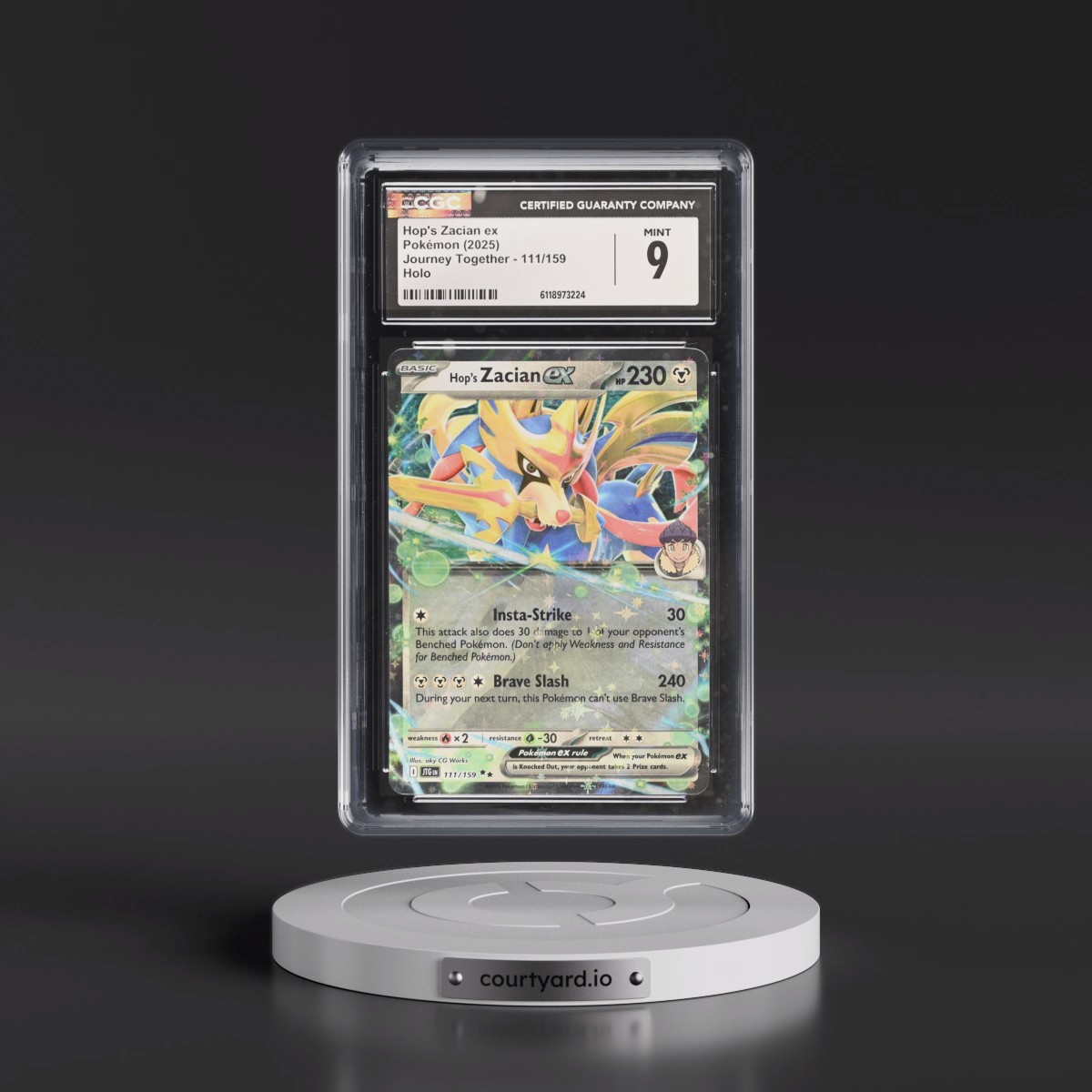 2024 Journey Together - JTG EN #111/159 Hop's Zacian ex - Holo (CGC 9 MINT)
