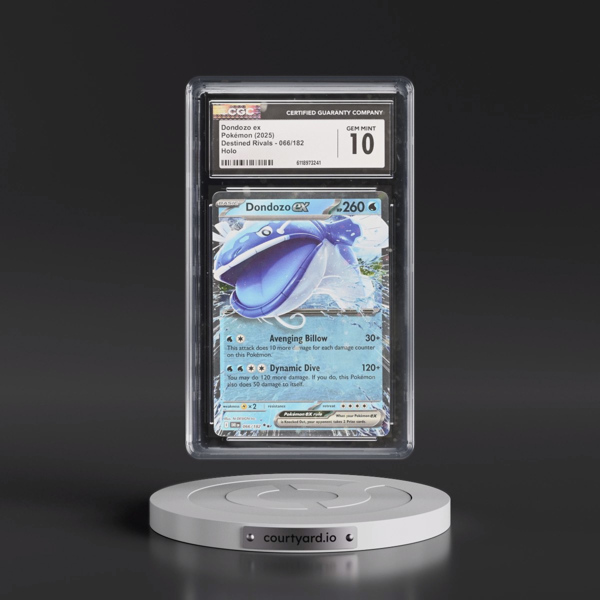 2025 Destined Rivals - DRI EN #066/182 Dondozo ex - Holo (CGC 10 GEM MINT)