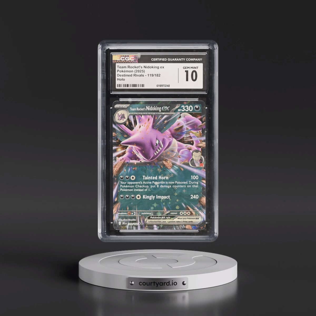 2025 Destined Rivals - DRI EN #119/182 Team Rocket's Nidoking ex - Holo (CGC 10 GEM MINT)
