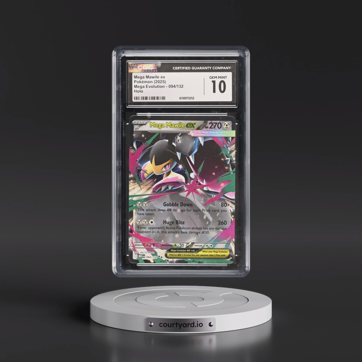 2025 Mega Evolution - MEG EN #094/132 Mega Mawile ex - Holo (CGC 10 GEM MINT)
