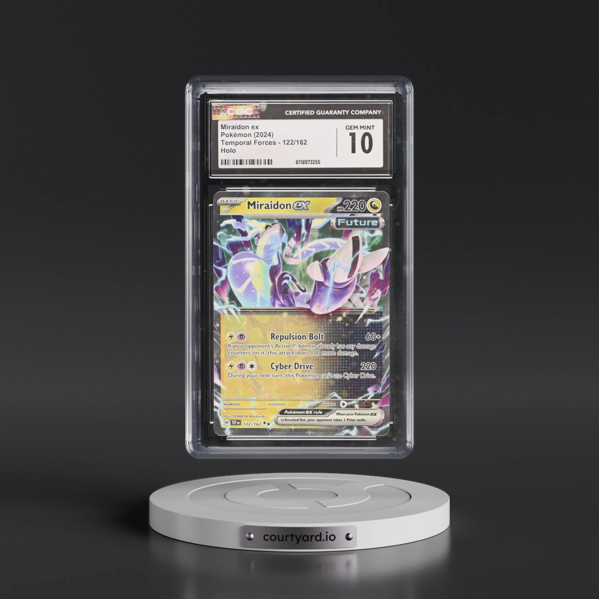 2023 Temporal Forces - TEF EN #122/162 Miraidon ex - Holo (CGC 10 GEM MINT)