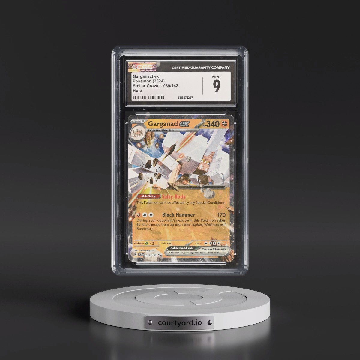 2024 Stellar Crown - SCR EN #089/142 Garganacl ex - Holo (CGC 9 MINT)