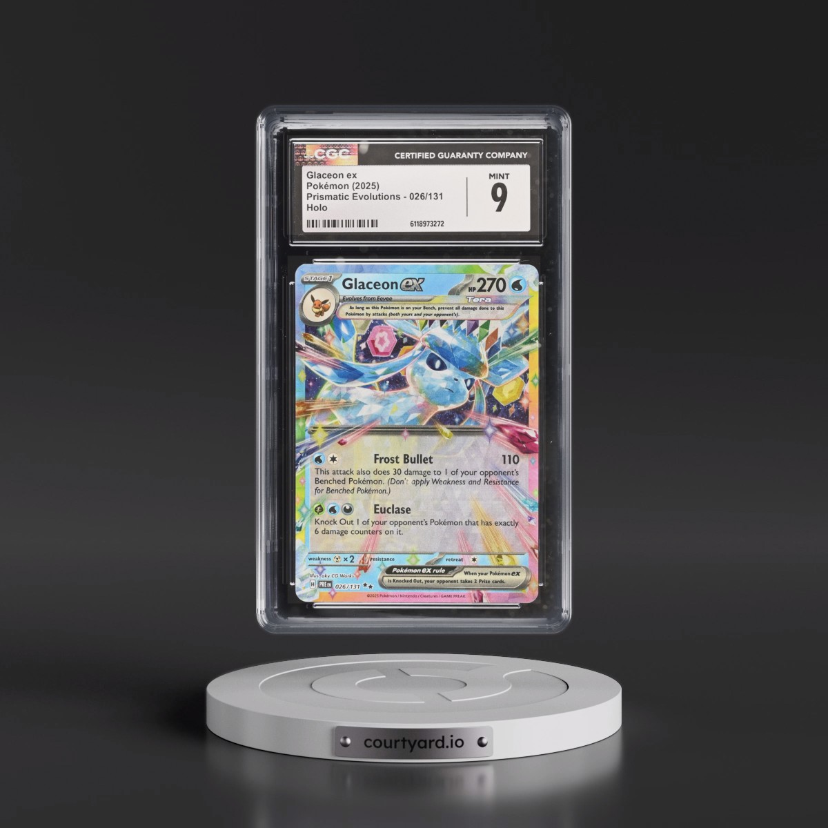 2024 Prismatic Evolutions - PRE EN #026/131 Glaceon ex - Holo (CGC 9 MINT)