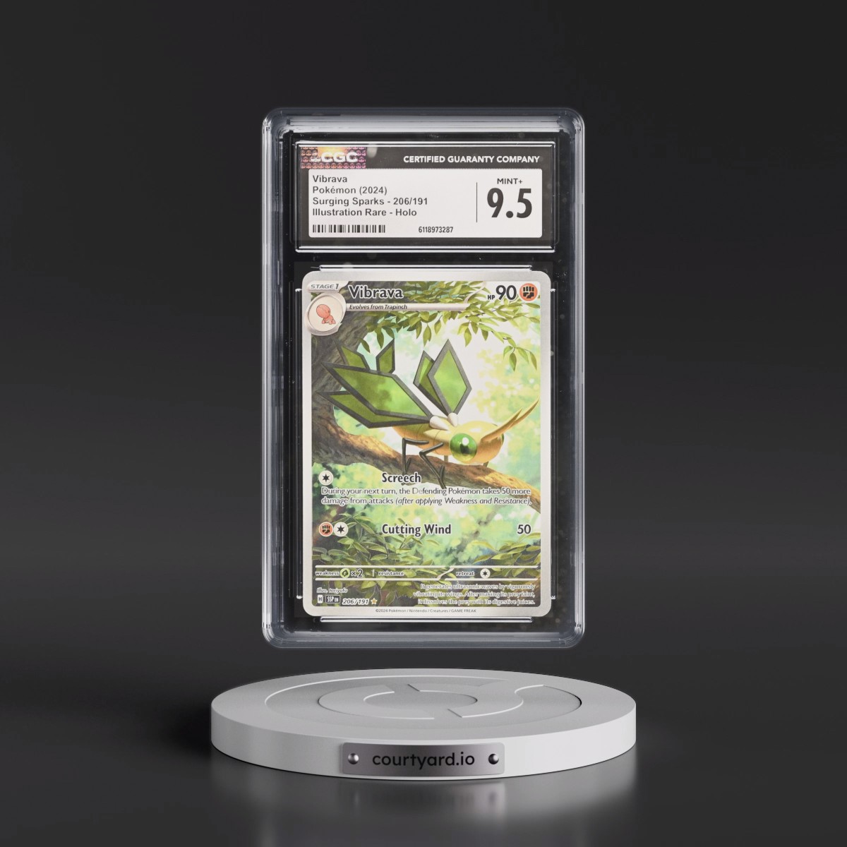 2024 Surging Sparks - SSP EN #206/191 Vibrava - Illustration Rare Holo (CGC 9.5 MINT+)