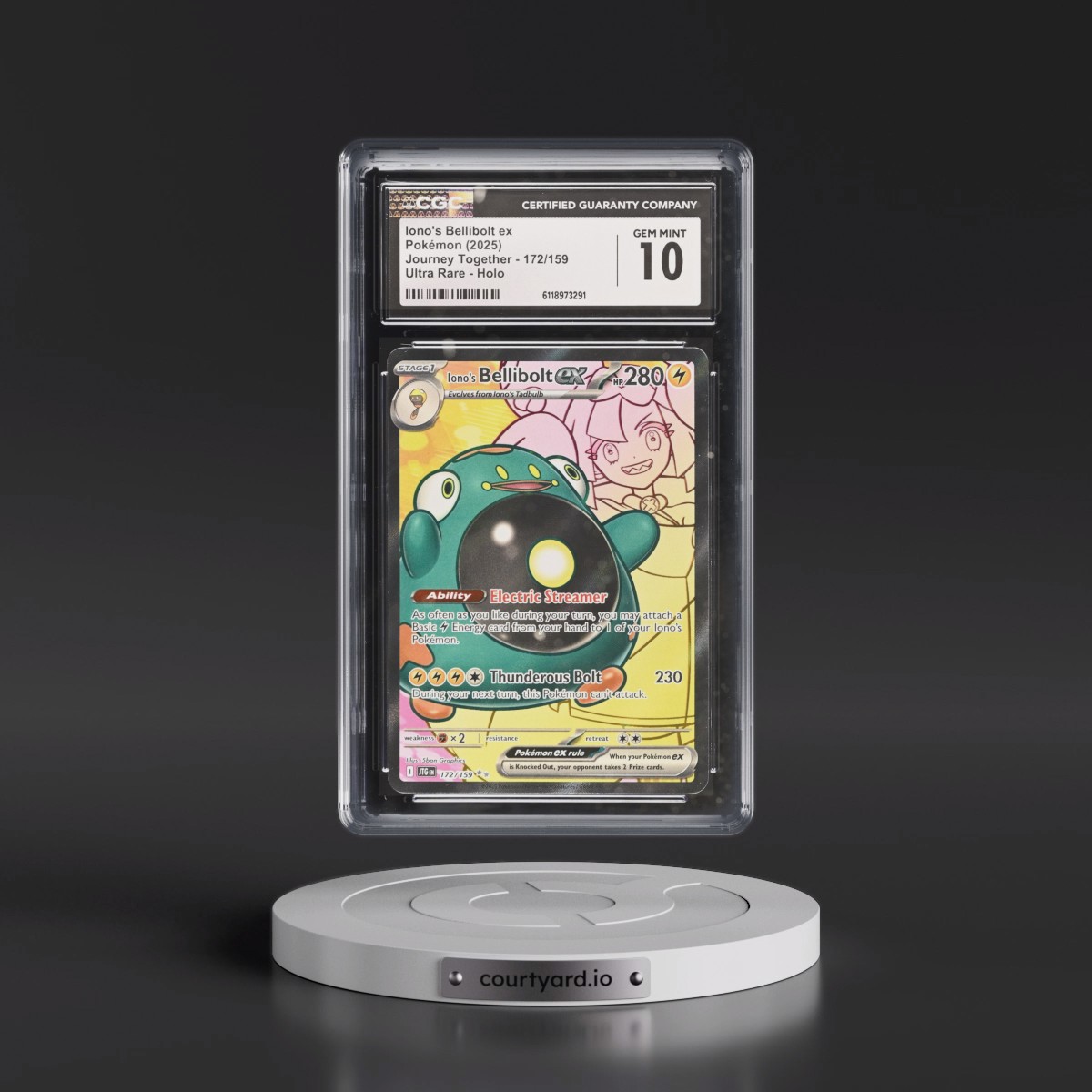 2024 Journey Together - JTG EN #172/159 Iono's Bellibolt ex - Ultra Rare Holo (CGC 10 GEM MINT)