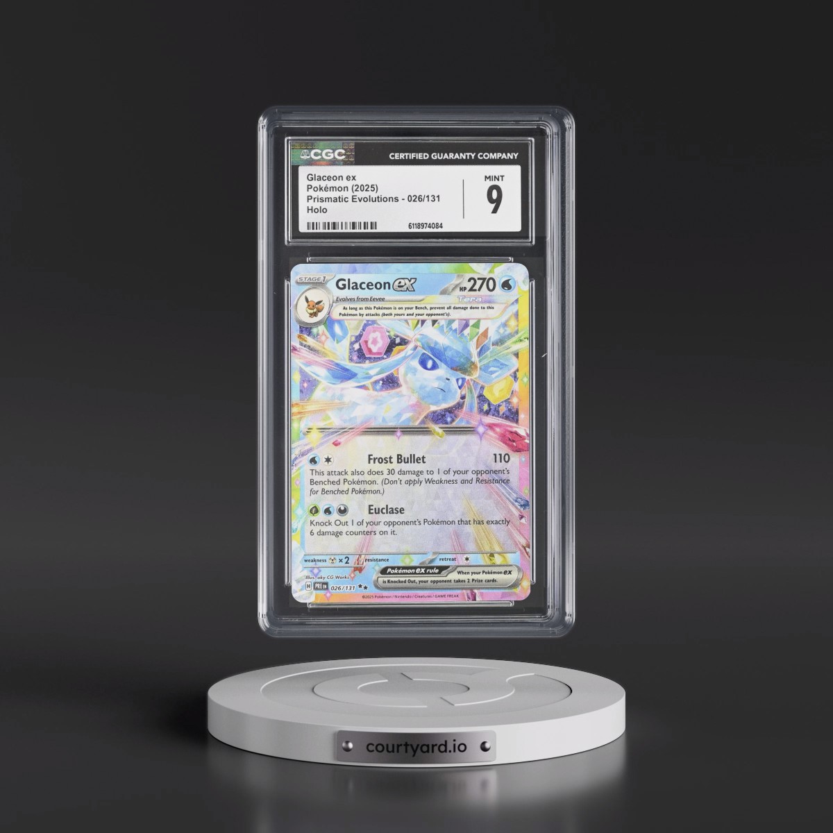 2024 Prismatic Evolutions - PRE EN #026/131 Glaceon ex - Holo (CGC 9 MINT)