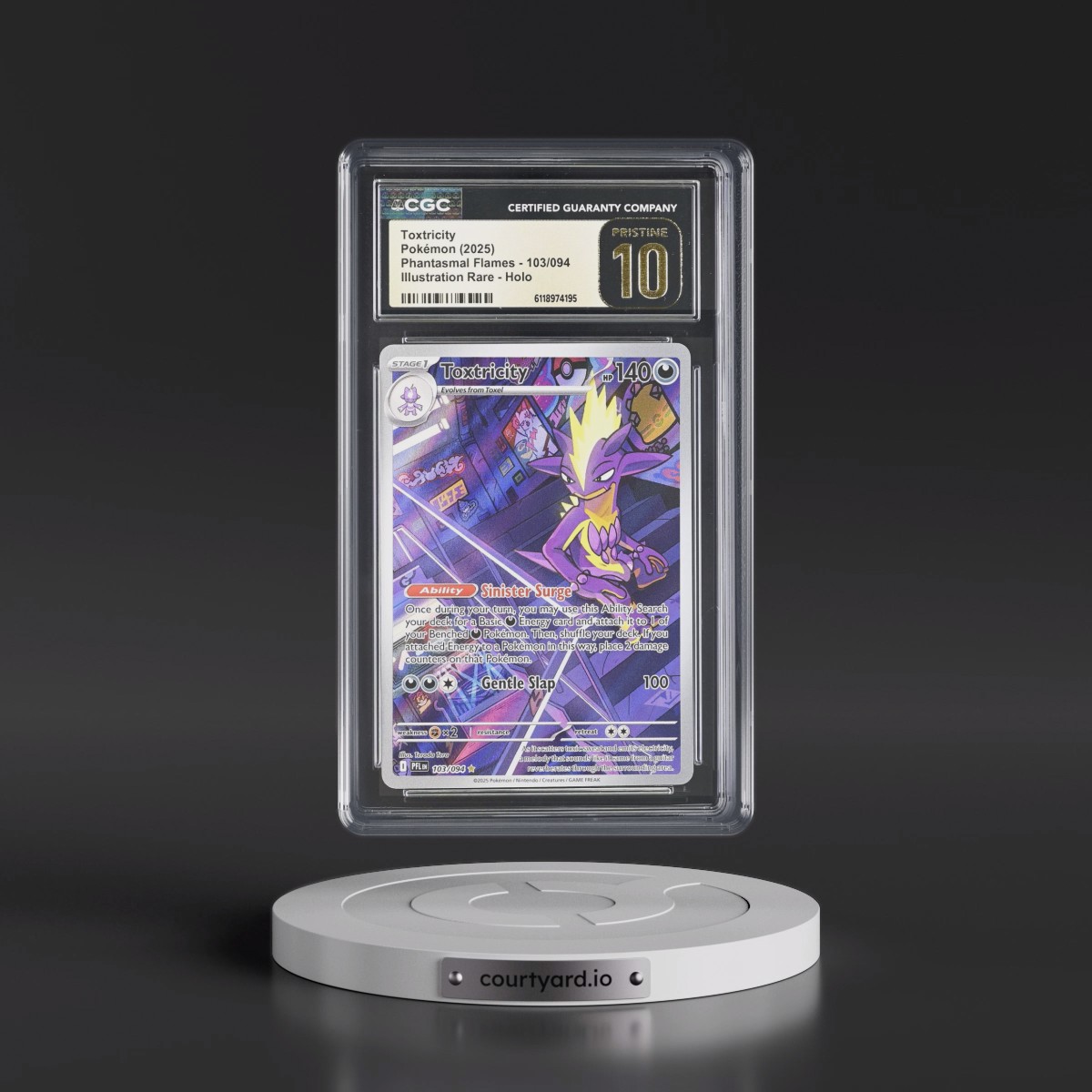 2025 Phantasmal Flames - PFL EN #103/094 Toxtricity - Illustration Rare Holo (CGC 10 PRISTINE)