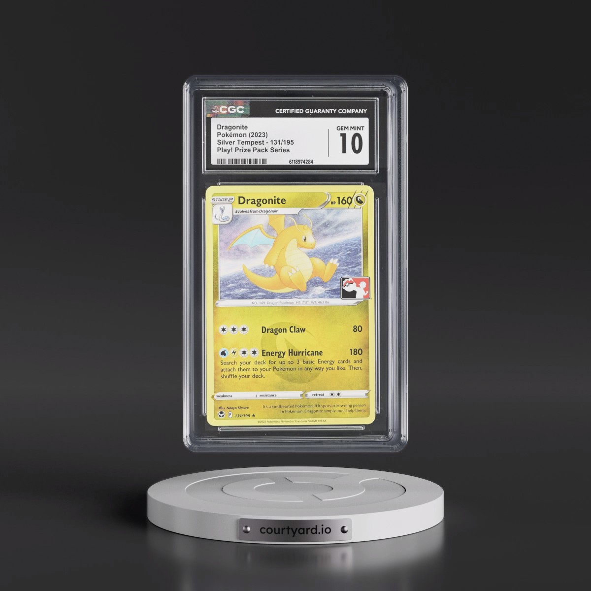 2022 Silver Tempest #131/195 Dragonite - Play! Pokémon Prize Pack Series (CGC 10 GEM MINT)