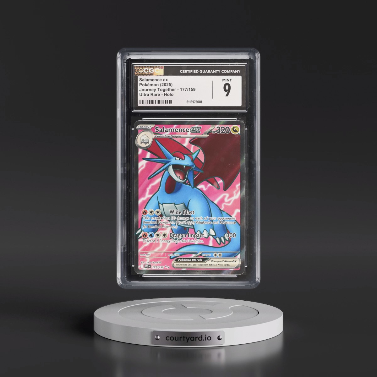 2024 Journey Together - JTG EN #177/159 Salamence ex - Ultra Rare Holo (CGC 9 MINT)