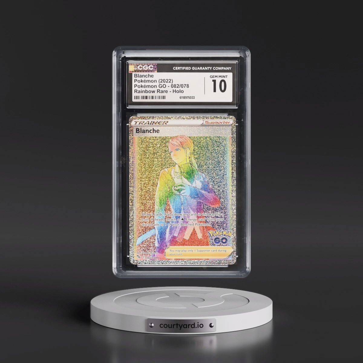 2022 Pokémon GO #082/078 Blanche - Rainbow Rare Holo (CGC 10 GEM MINT)