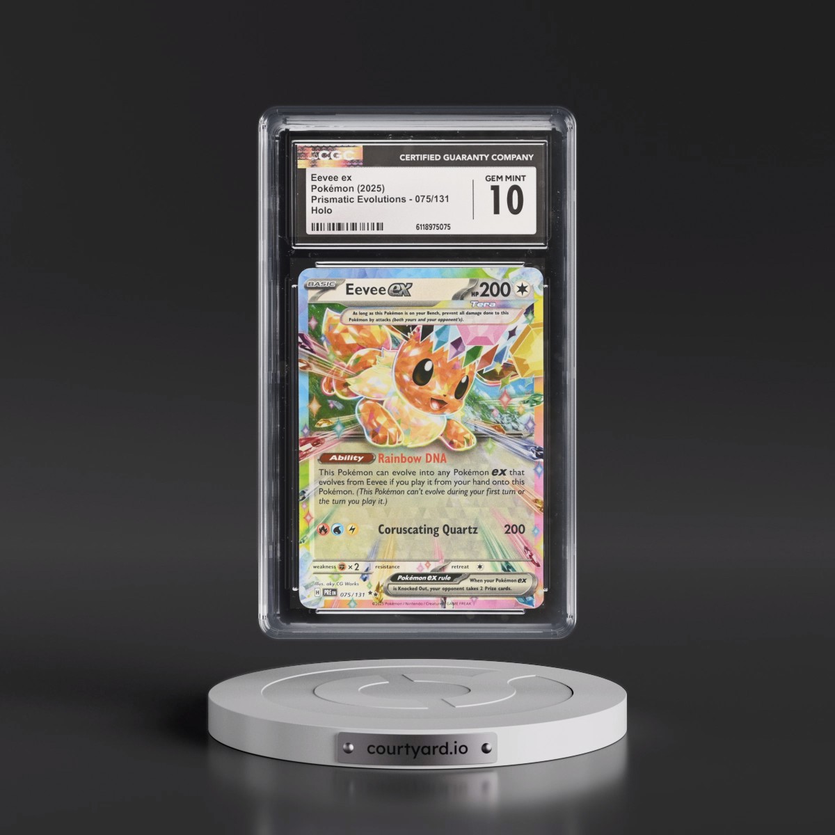2024 Prismatic Evolutions - PRE EN #075/131 Eevee ex - Holo (CGC 10 GEM MINT)