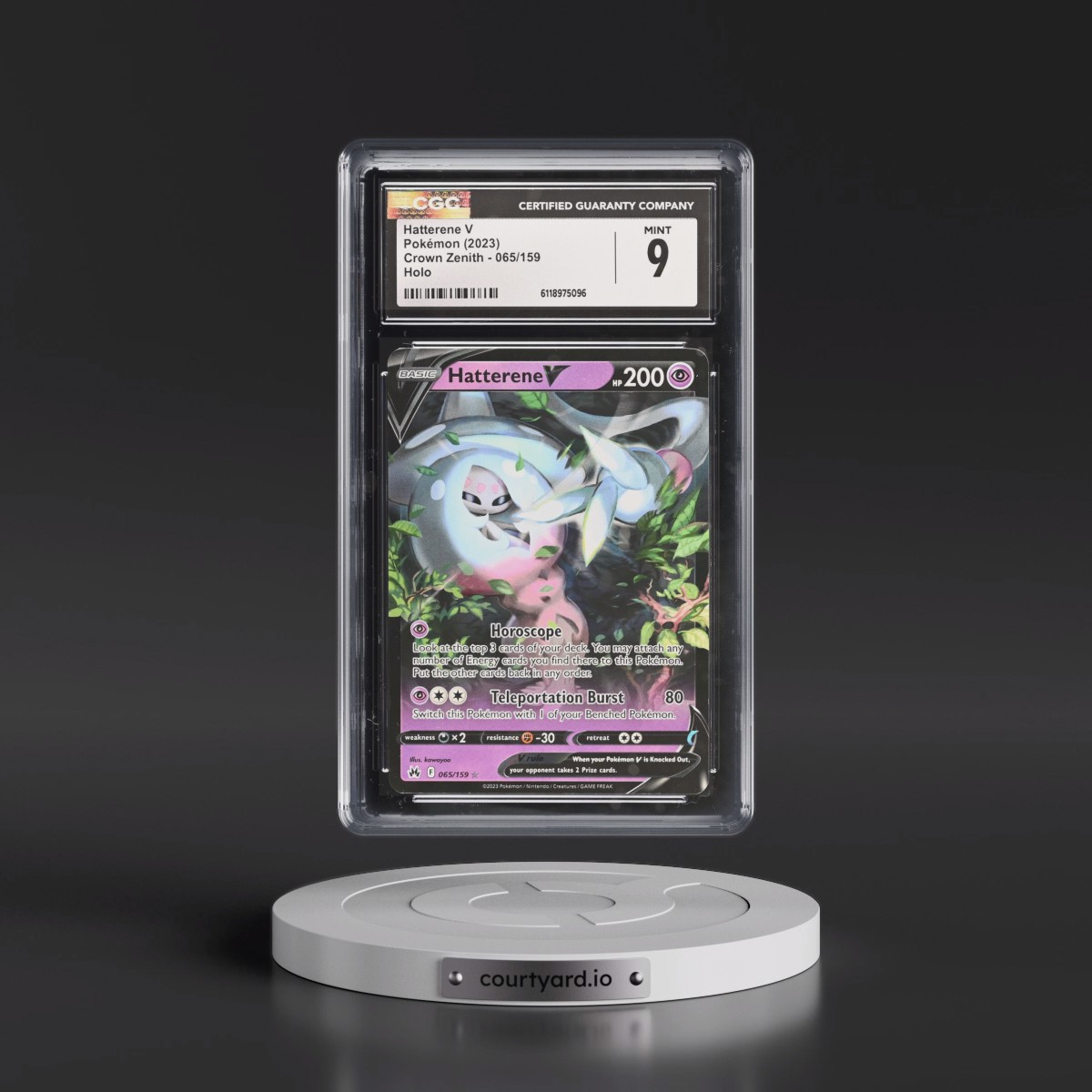 2023 Crown Zenith #065/159 Hatterene V - Holo (CGC 9 MINT)
