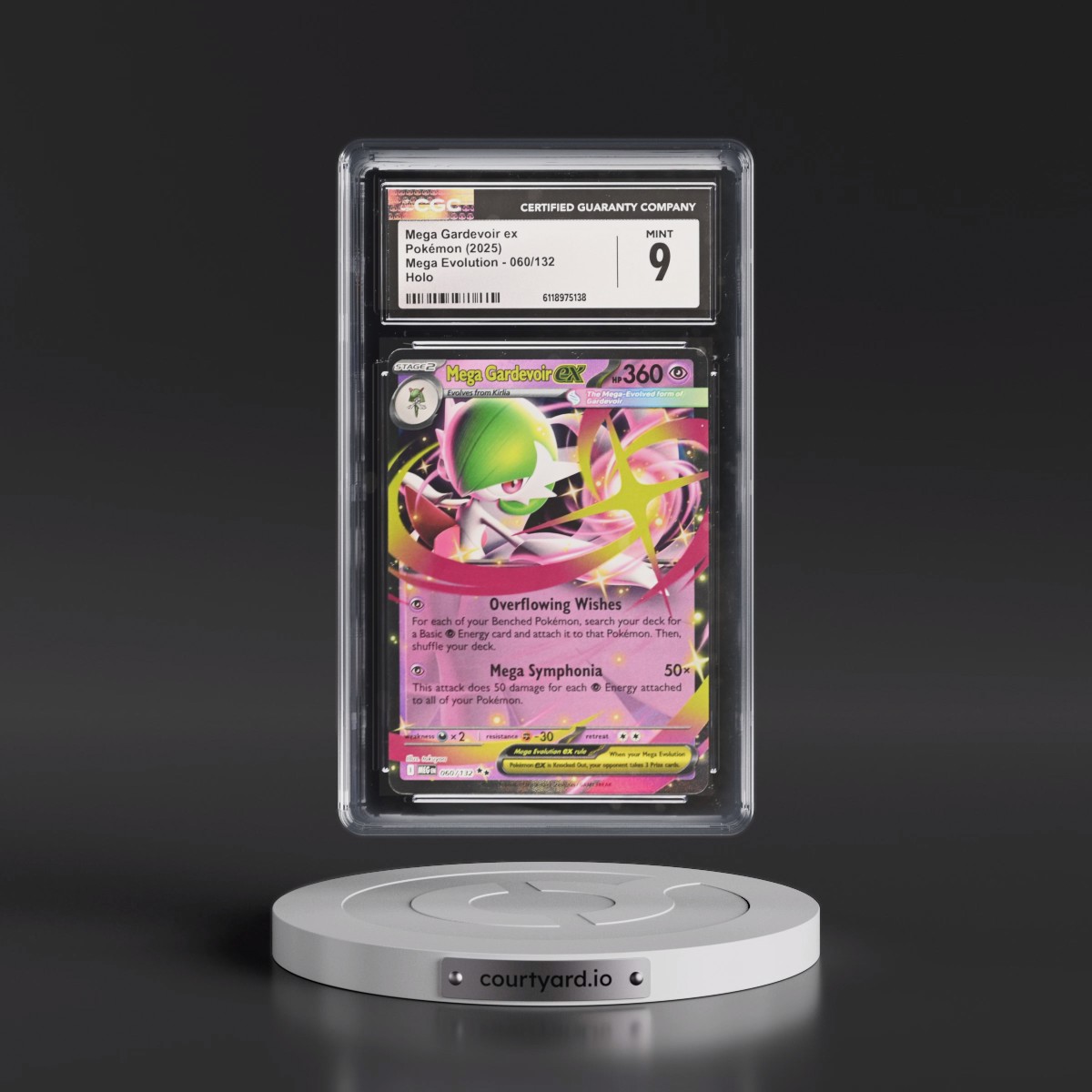 2025 Mega Evolution - MEG EN #060/132 Mega Gardevoir ex - Holo (CGC 9 MINT)