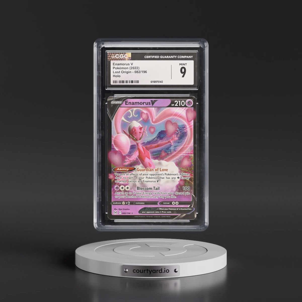2022 Lost Origin #082/196 Enamorus V - Holo (CGC 9 MINT)