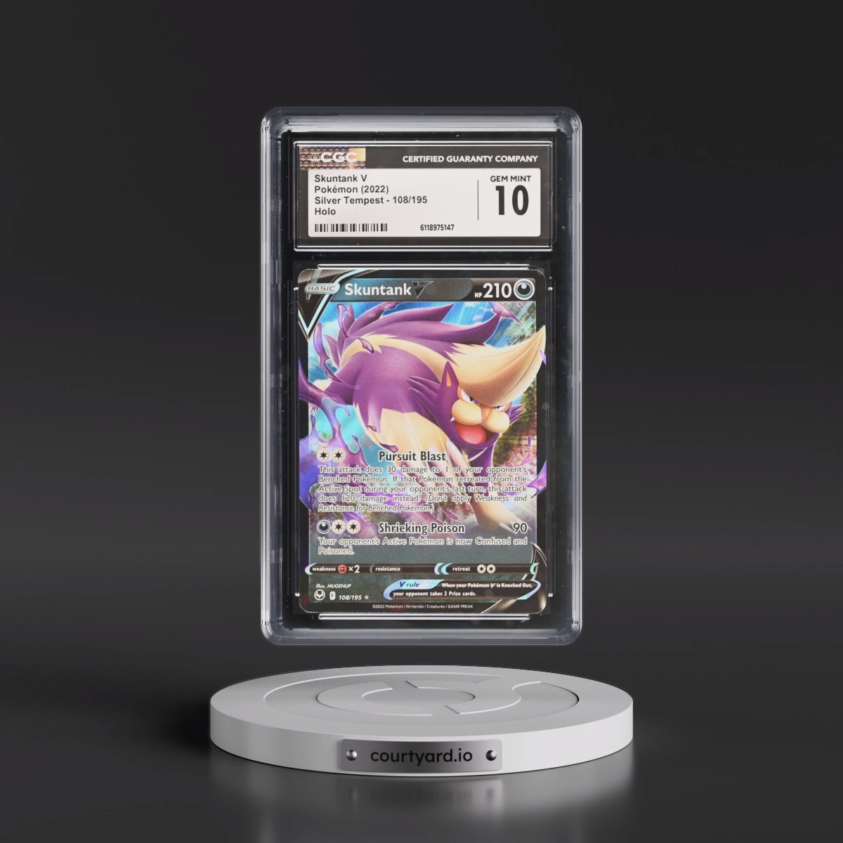 2022 Silver Tempest #108/195 Skuntank V - Holo (CGC 10 GEM MINT)